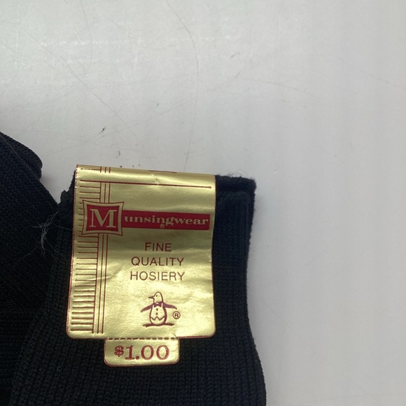 Munsingwear Ban-Lon 100% Caprolan Nylon BLK Lycra Spandex Sock 10-13 Men Vintage - Picture 5 of 6